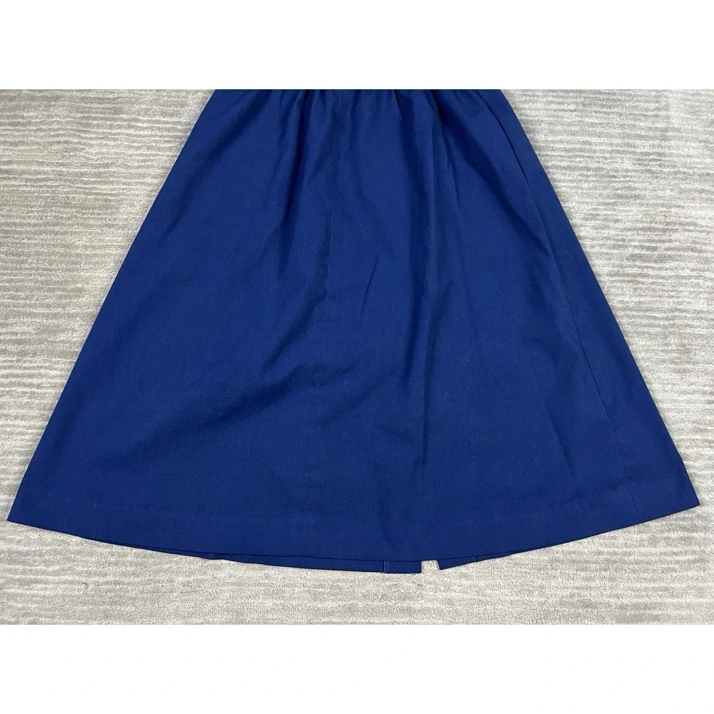 Brenda Johns Skirt Womens‎ Medium Blue A-Line Polyester Blend Midi Made in USA